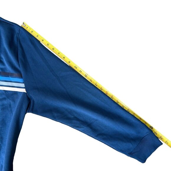 New GAP Fleece Hooded Sweatshirt Men XXL Blue Y2K Classic Skater Hoodie Normcore - Picture 13 of 14